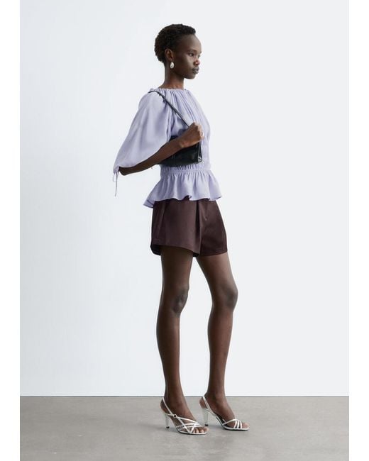 & Other Stories White Smocked Blouse