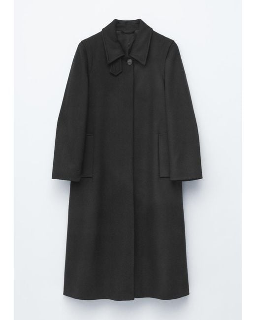 & Other Stories Black Wool Maxi Coat