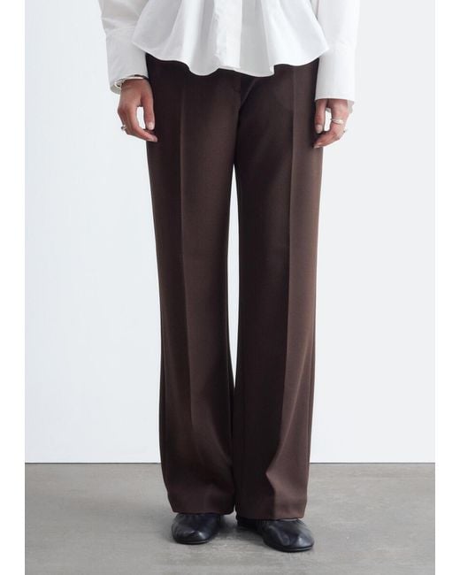 & Other Stories White Tailored Press Crease Trousers