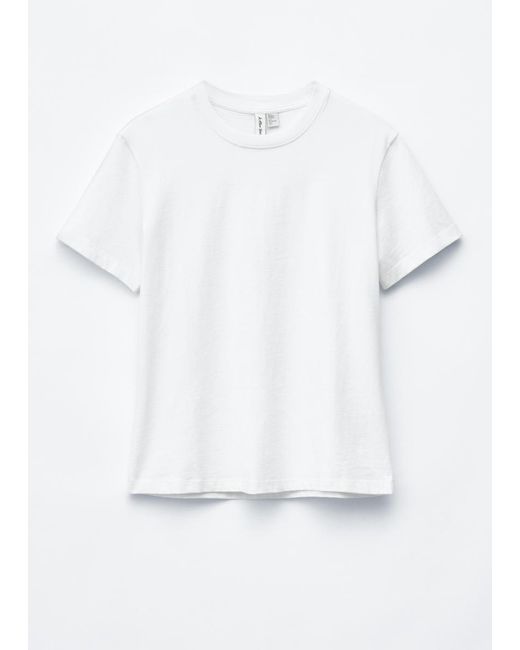 & Other Stories White Cotton Crew-Neck T-Shirt