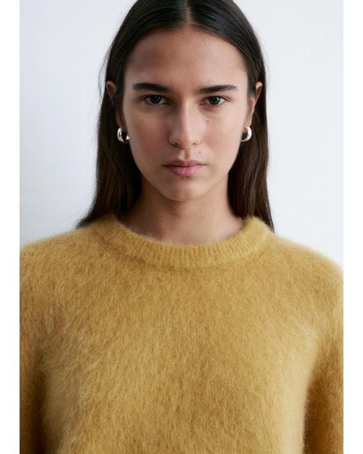 & Other Stories Yellow Mohair-Blend Knitted T-Shirt