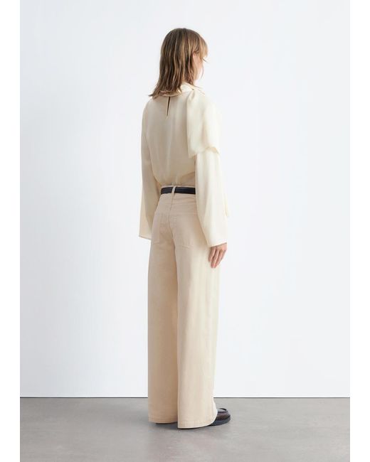 & Other Stories White Flared Corduroy Trousers