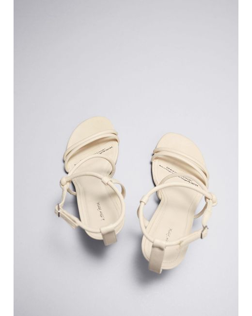 & Other Stories Natural Knotted Heeled Sandals