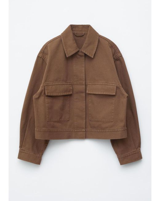 & Other Stories Brown Cotton Utility Jacket