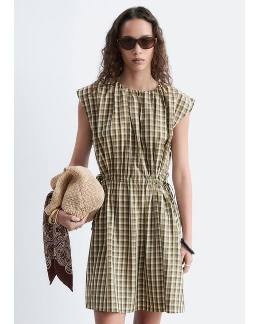 & Other Stories White Drawstring Waist Sleeveless Dress