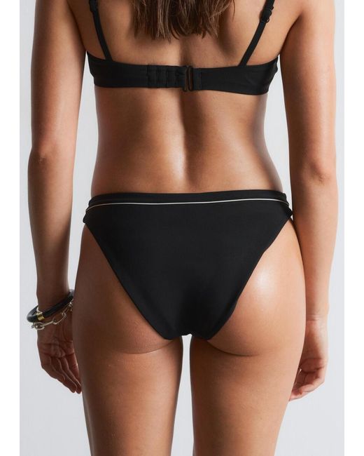 & Other Stories Black Bandeau Bikini Top