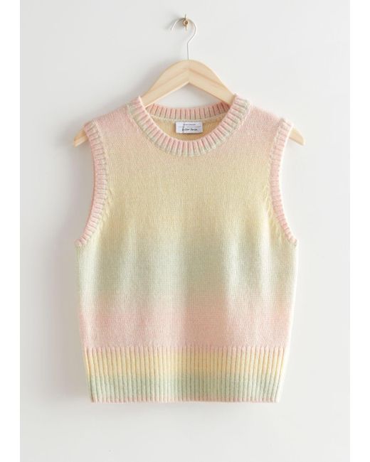 \u0026 Other Stories Wool Rainbow Knit Vest 
