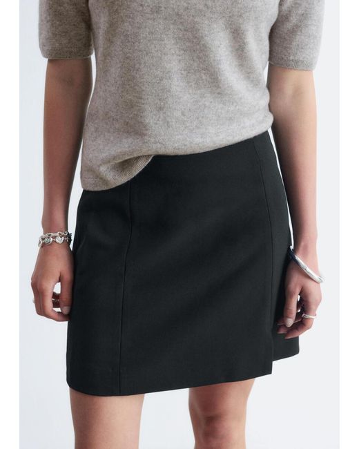 & Other Stories Black High-Waist Mini Skirt