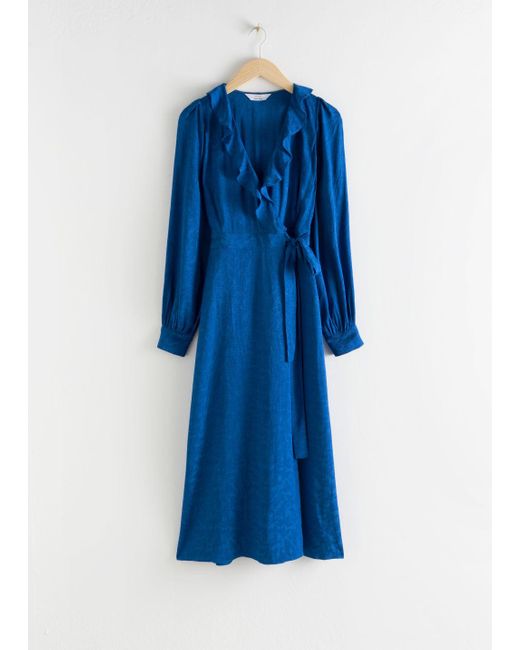 & other stories midi wrap dress