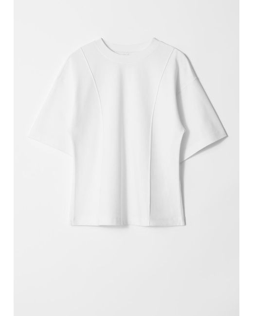 & Other Stories White Structured T-Shirt