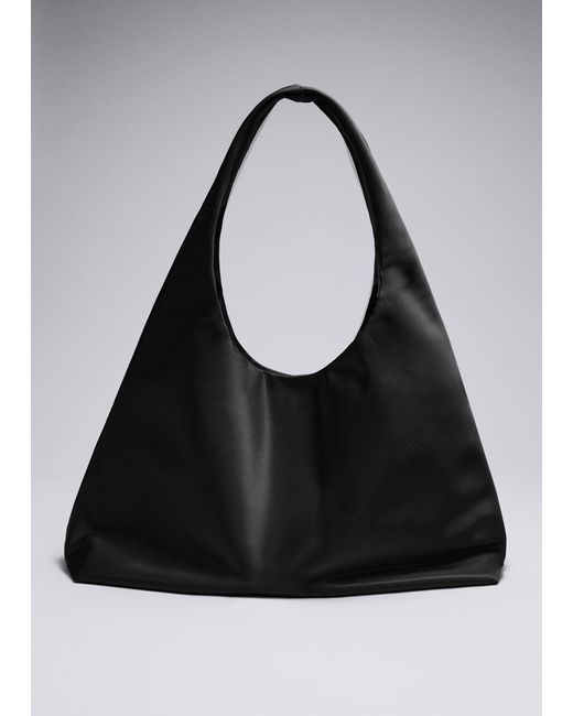 & Other Stories Black Nylon Shoulder Bag