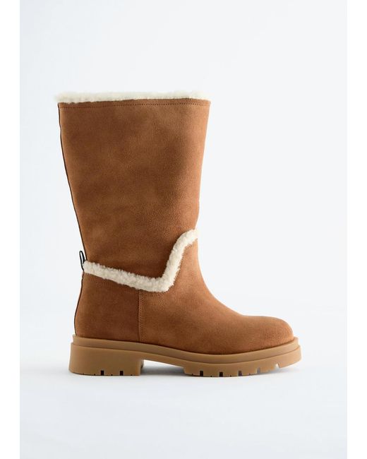 & Other Stories White Wide-Shaft Boots