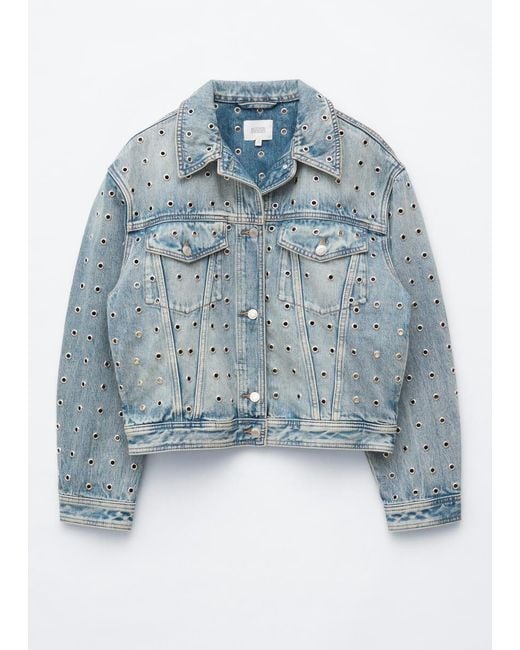 & Other Stories Blue Eyelet Denim Jacket