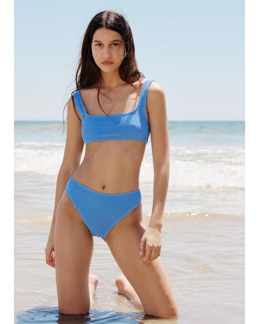 Haut De Bikini Texturé À Encolure Carrée & Other Stories en coloris Blue