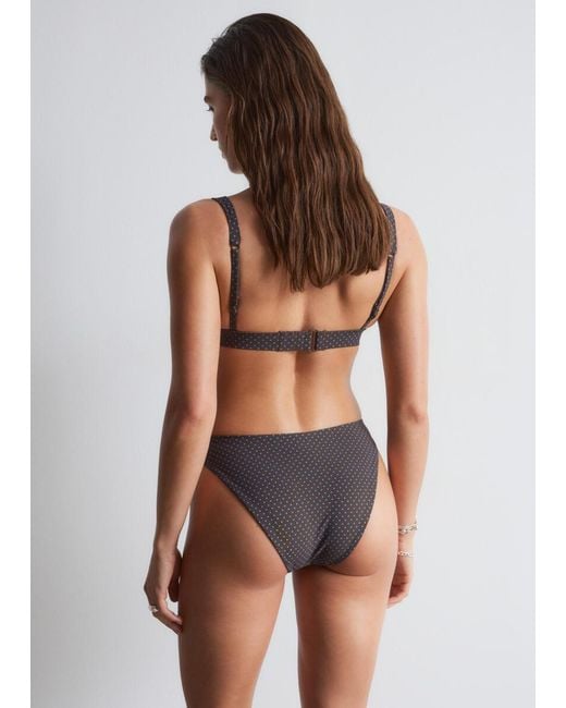 & Other Stories Brown Triangle Bikini Top