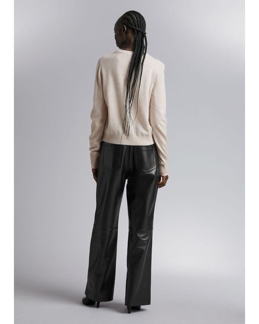 & Other Stories Natural Slim Cashmere Cardigan