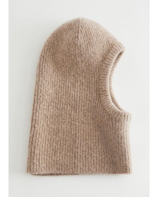 & Other Stories Balaclava Knit Hood in Natural | Lyst