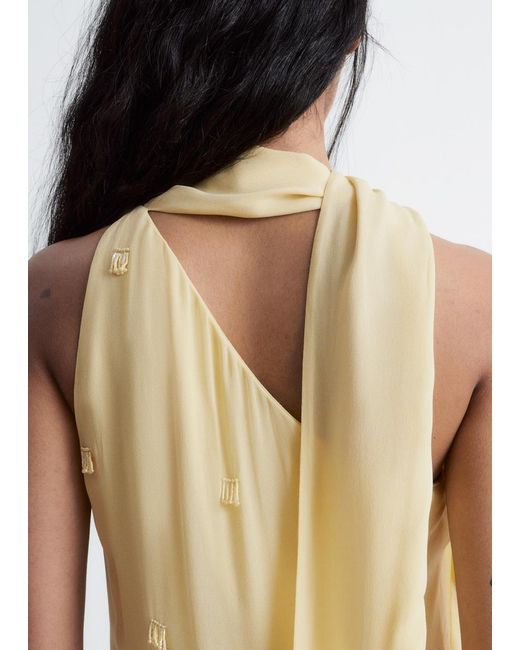 & Other Stories Natural One-Shoulder Mini Dress