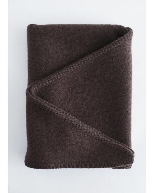 & Other Stories Black Wool Triangle Scarf