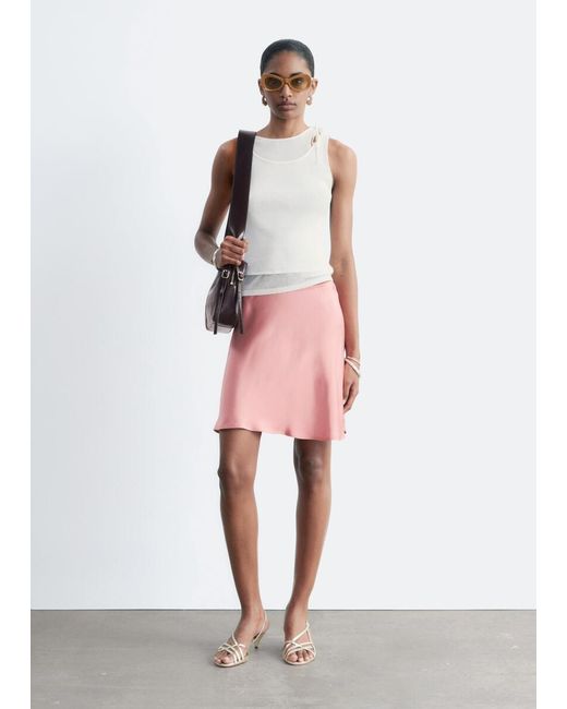 & Other Stories Pink Double-Layer Tank Top