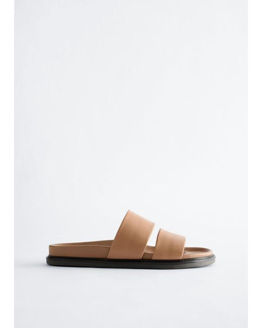 & Other Stories White Leather Sandals
