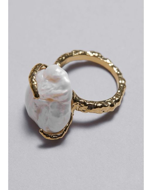 & Other Stories Gray Baroque Freshwater Pearl Ring