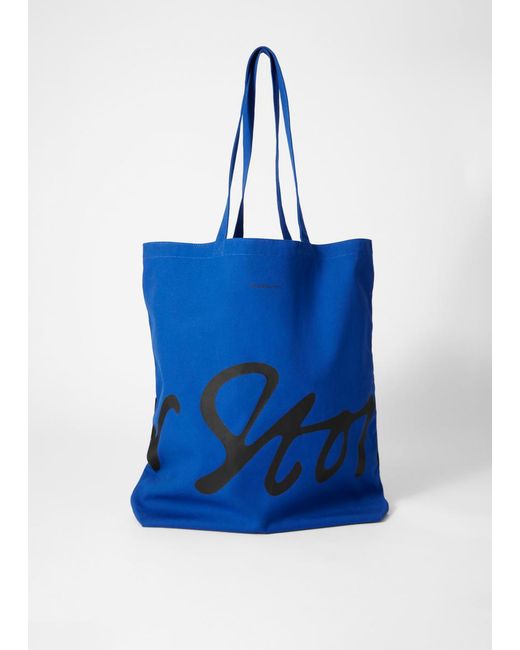 & Other Stories Blue Tragetasche Aus Canvas