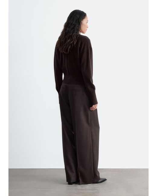 & Other Stories Black Wool Corset Rib Cardigan