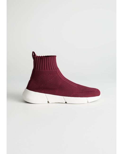 & Other Stories Red Sock Sneaker