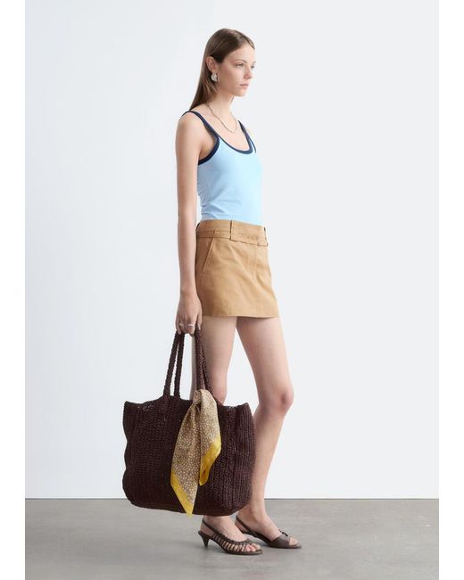 & Other Stories Blue Scoop-Neck Tank Top
