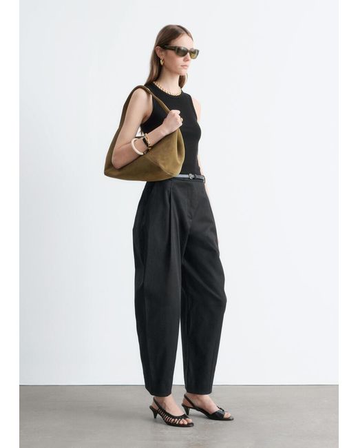 & Other Stories Black Fitted Tank Top