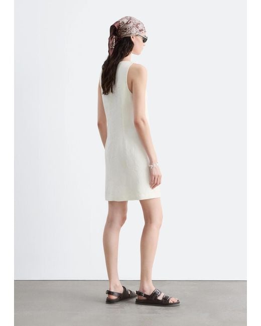 & Other Stories White Linen Mini Dress