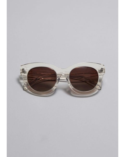 & Other Stories Brown Polarized Cat-eye Sunglasses