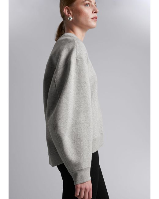 & Other Stories Gray Oversized-Sweatshirt