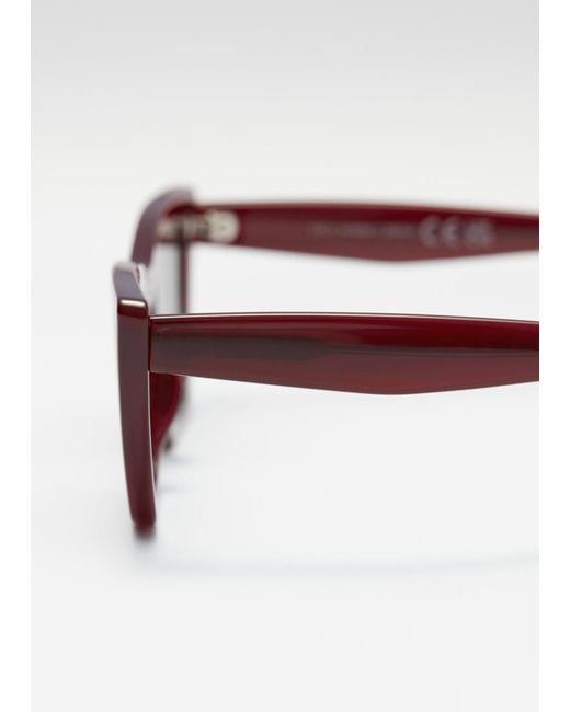 & Other Stories Purple Angular Cat Eye Sunglasses