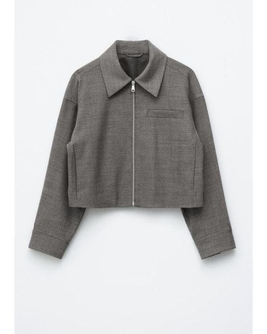 & Other Stories Gray Short Wool Jacket