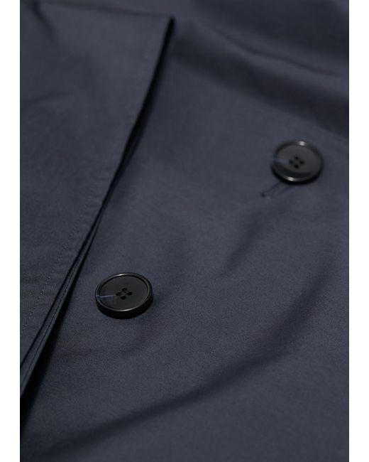 & Other Stories Blue Oversized Trenchcoat Cape