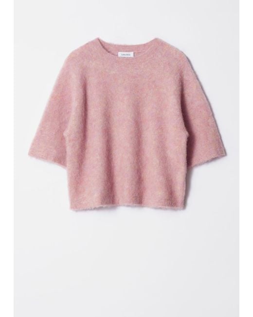 & Other Stories Pink Alpaca-Blend Knitted Top