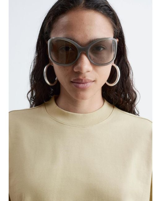 & Other Stories Natural Oversized Cotton T-Shirt
