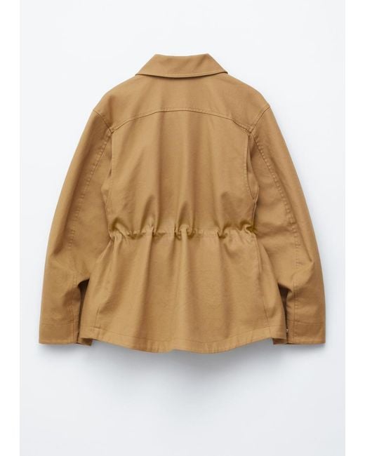 & Other Stories Brown Oversized Drawstring Utility Jacket