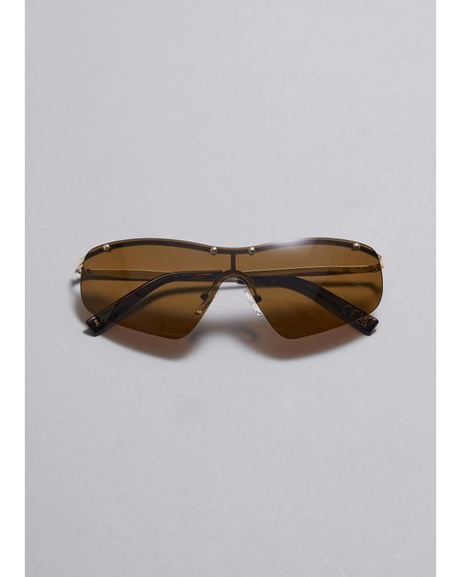 & Other Stories Gray Rimless Sunglasses