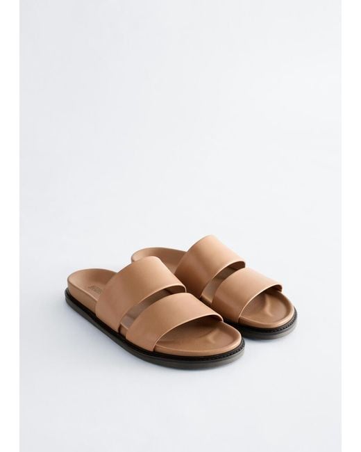 & Other Stories White Leather Sandals
