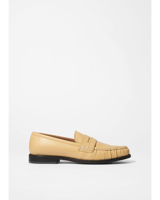 & Other Stories White Penny Loafers