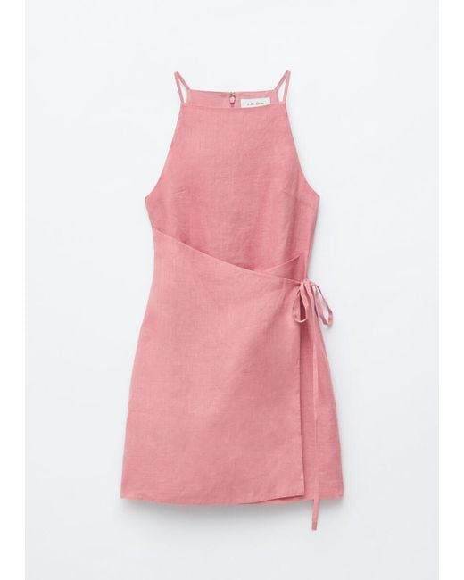 & Other Stories Pink Linen Mini Dress