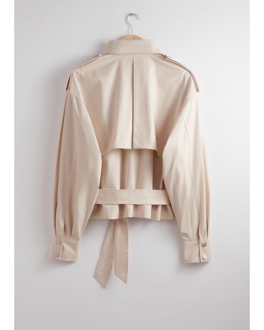 & Other Stories Natural Oversize-Jacke Mit Gürtel