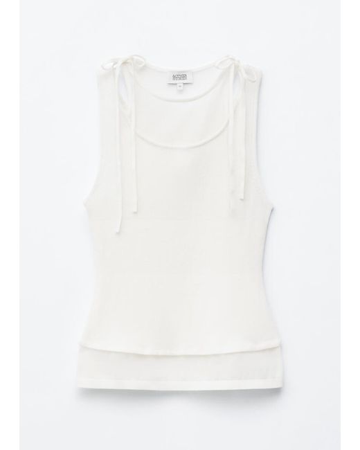 & Other Stories Pink Double-Layer Tank Top