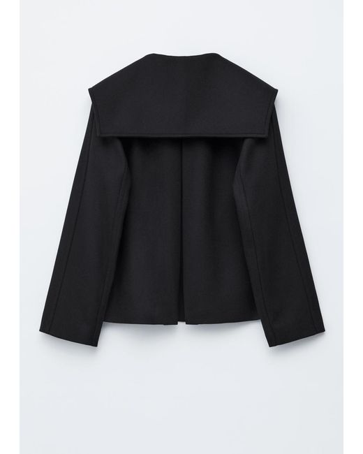 & Other Stories Black Double-Breasted Wool Jacket