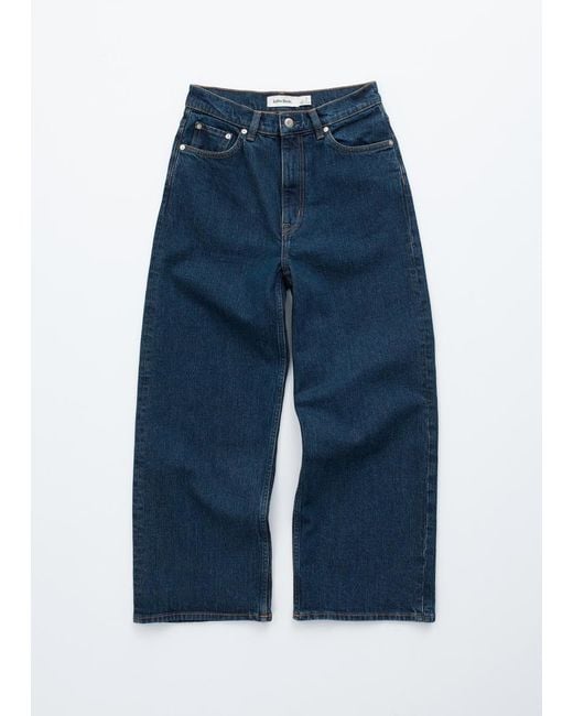 & Other Stories Blue Cropped Wide-Leg Jeans