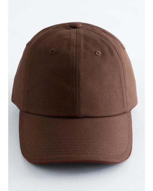 & Other Stories Brown Cotton-Twill Baseball Cap