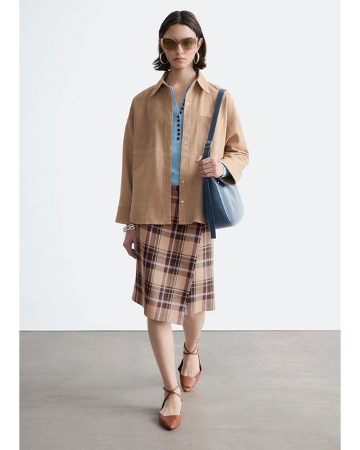 & Other Stories Natural Suede Shirt